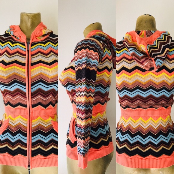 SALE!  New MISSONI For Target NWOT Girl’s SPACEKNIT Cardigan HOODIE SWEATER XS - Picture 4 of 6